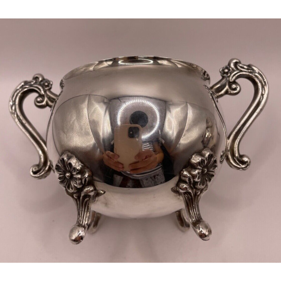 Vintage Leonard Silver Plated Creamer & Sugar Set - Picture 8 of 11